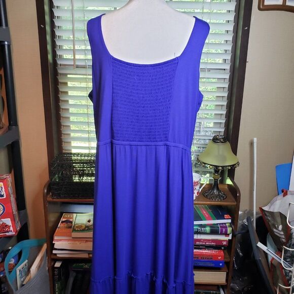 Jason Wu Cobalt Blue Tank Maxi Dress womens plus 1x Sleeveless Summer Casual - Picture 6 of 9